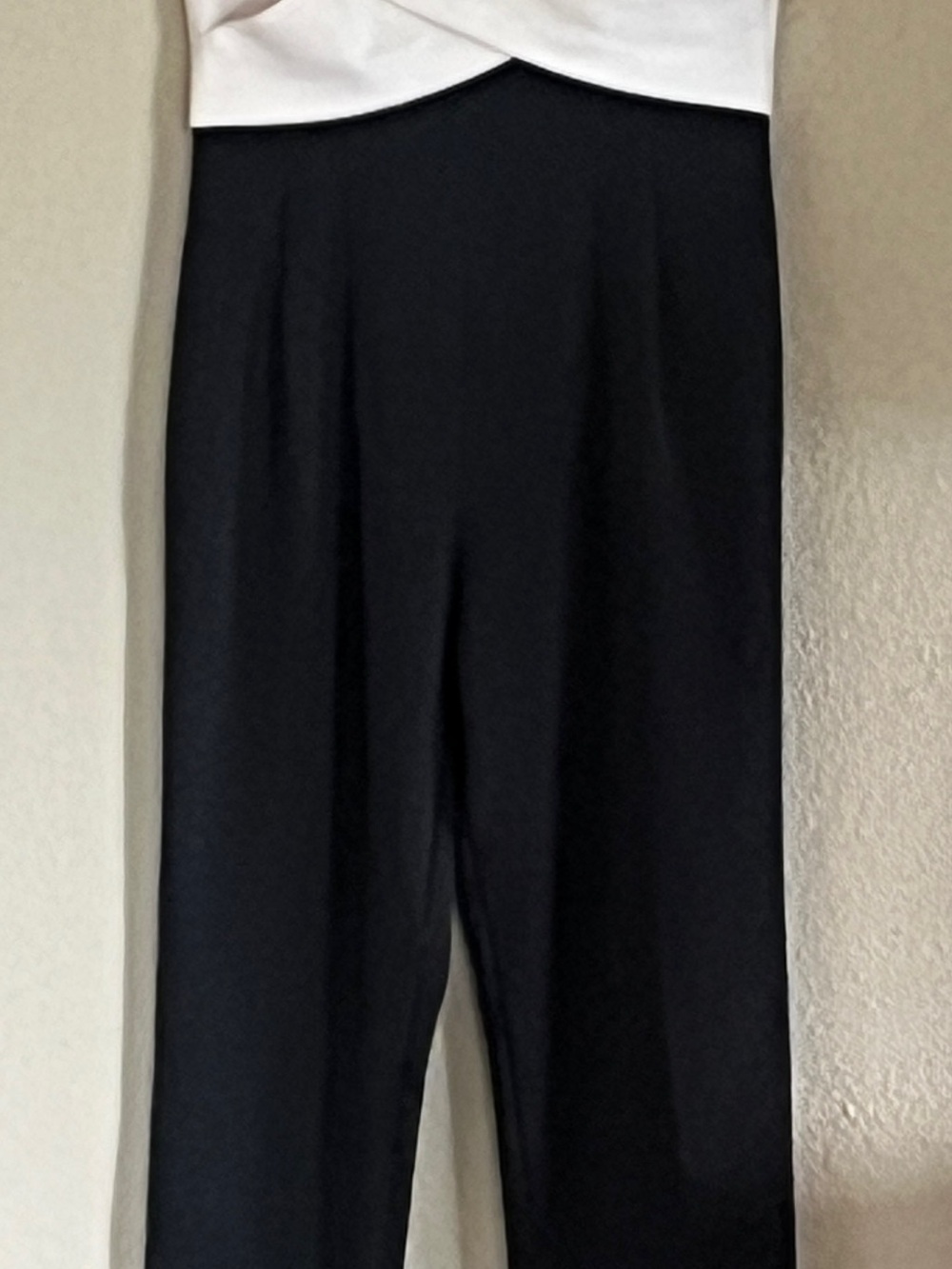 Eliza J Black Straight-Leg Jumpsuit Pants
